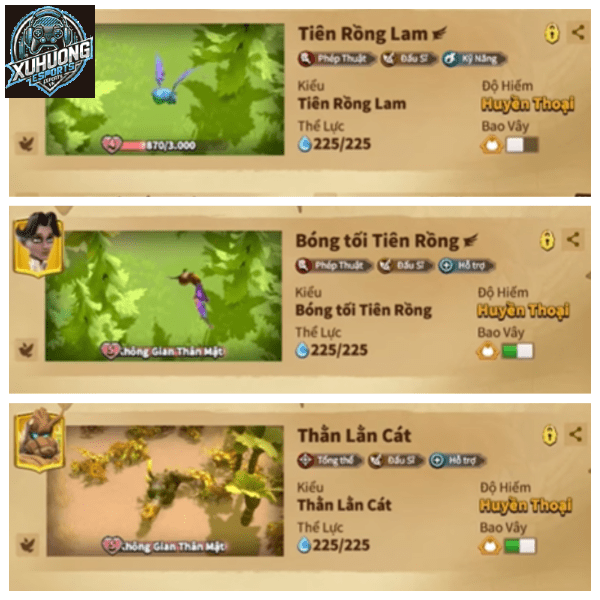 Thú cưng cho đội hình phép trong Call of Dragons